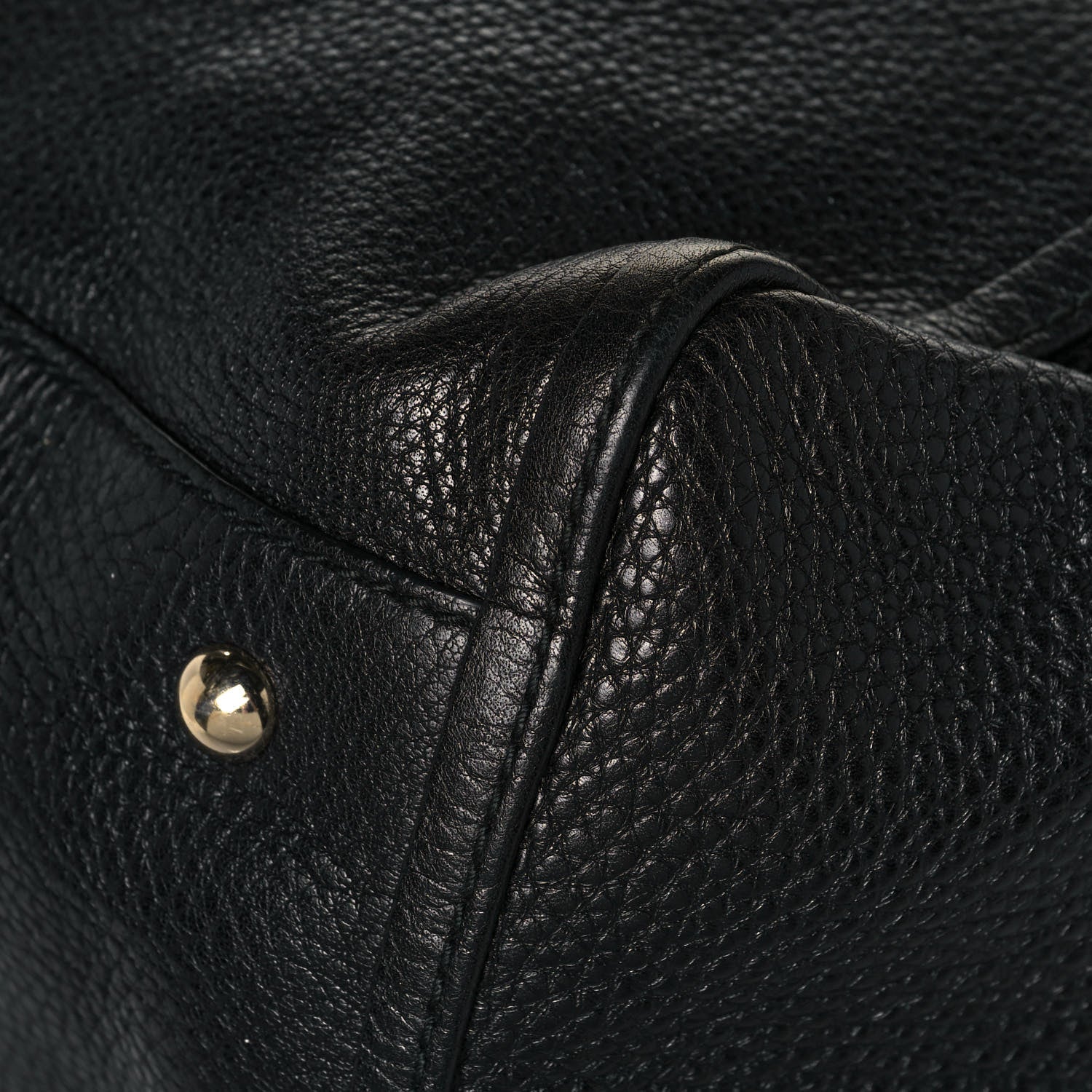 Gucci Pebbled Calfskin Large Soho Shoulder Bag Black 10 of 13