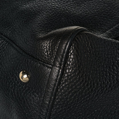 Gucci Pebbled Calfskin Large Soho Shoulder Bag Black 10 of 13