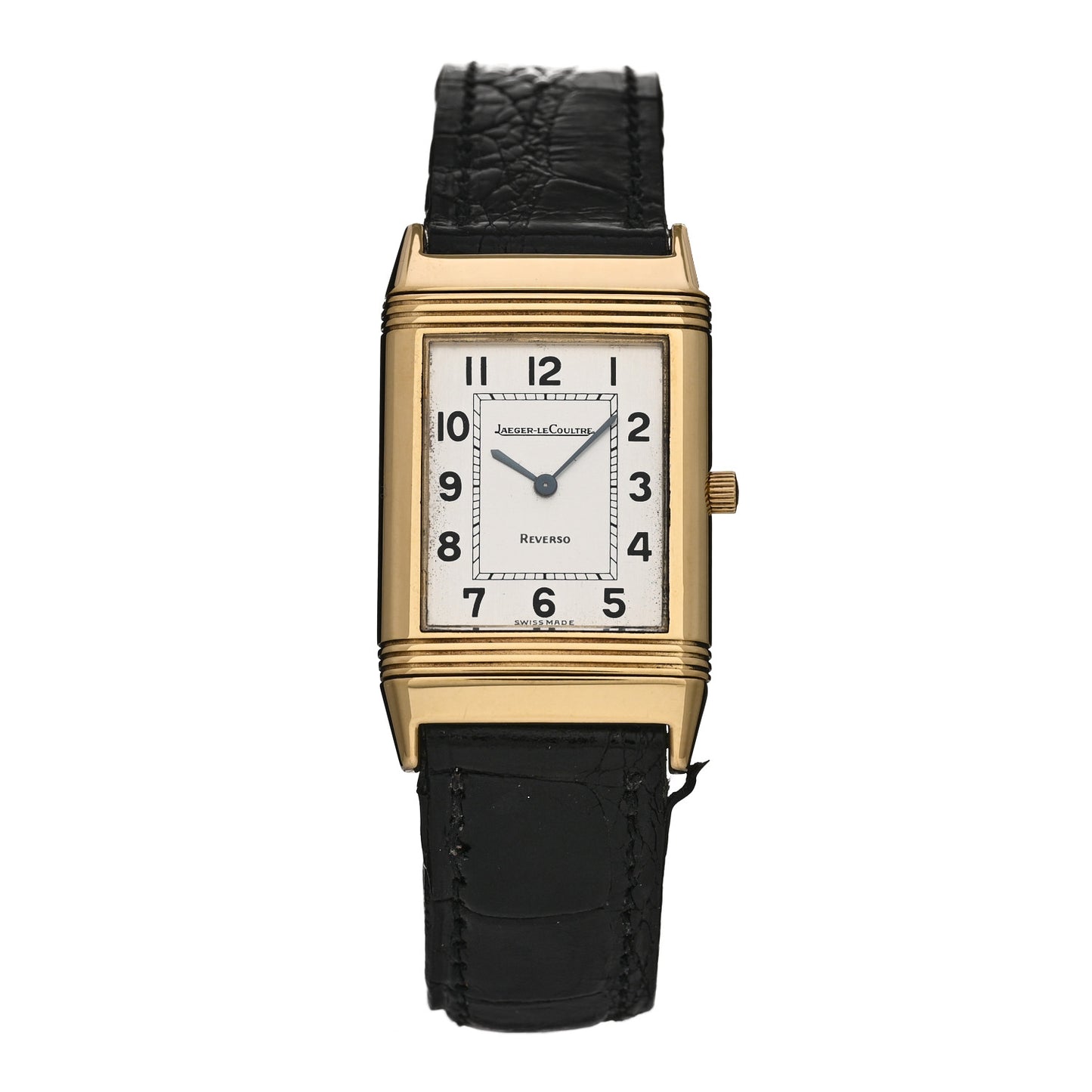 18K Yellow Gold Alligator 23mm Reverso Classic Quartz Watch 250.11.11