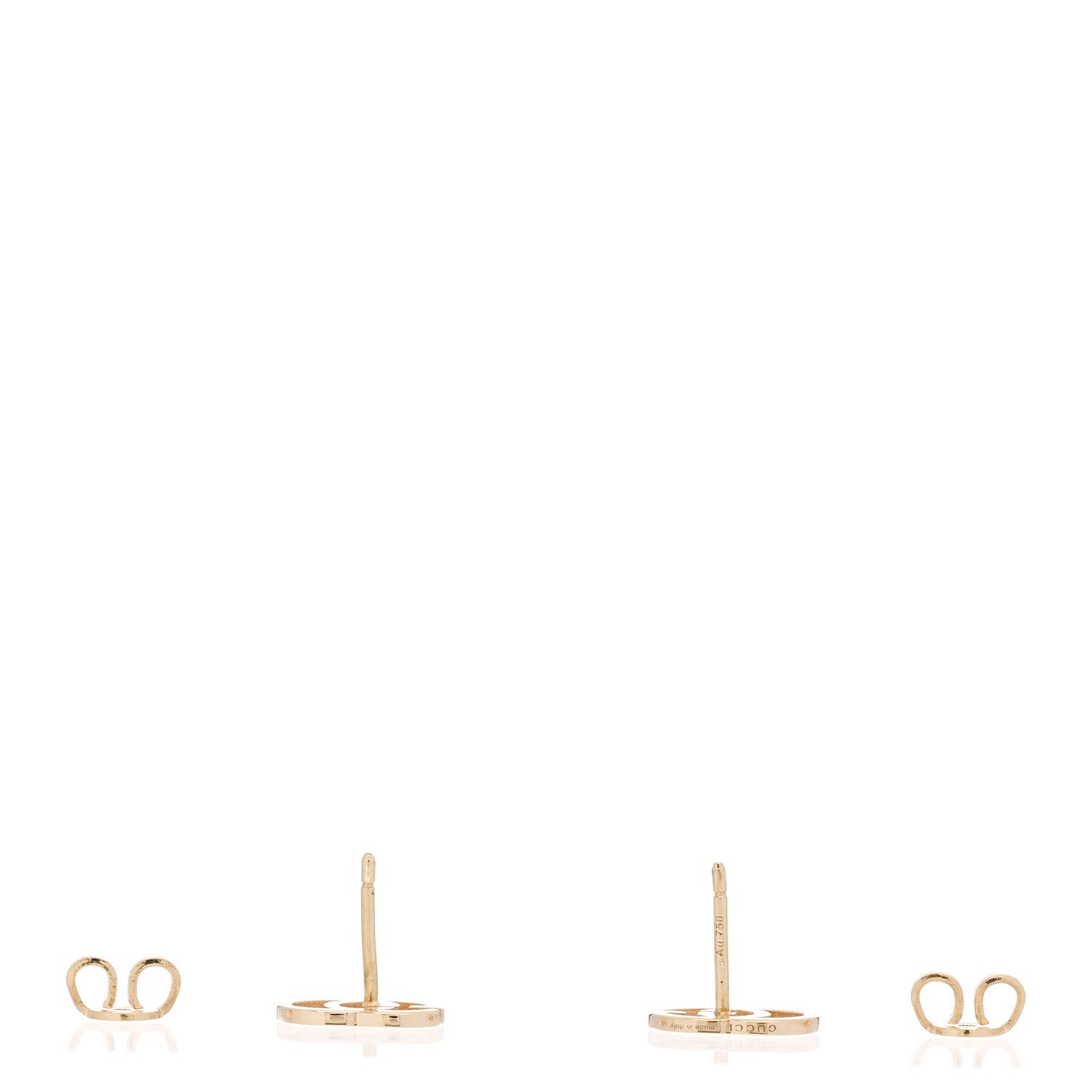18K Yellow Gold GG Tissue Stud Earrings