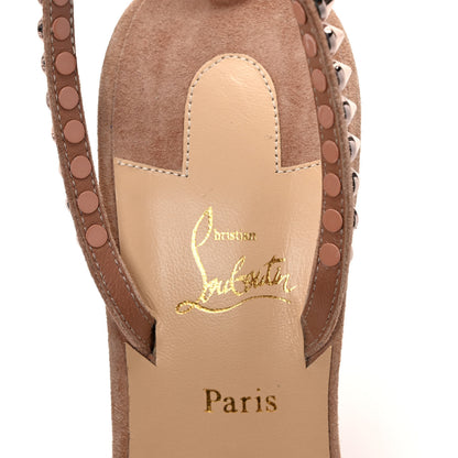 Christian Louboutin Veau Velour Spiked So Me 100 Sandals 38.5 Courtisane Bronze 7 of 8