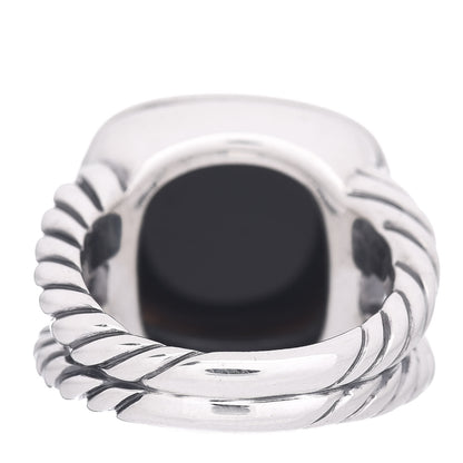 David Yurman Sterling Silver Black Onyx 14mm Albion Ring 54 6.75 4 of 5