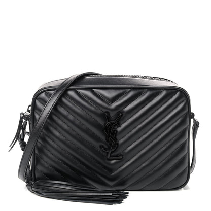Saint Laurent Calfskin Matelasse Monogram Lou Camera Bag Black 1 of 9