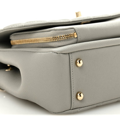 Chanel Caviar Quilted Medium Business Affinity Flap Grey 9 of 10
