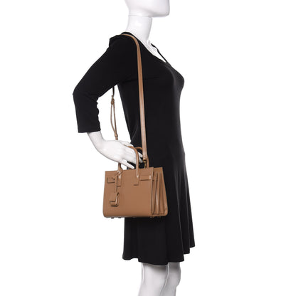 Saint Laurent Calfskin Nano Sac De Jour Dark Beige 2 of 10