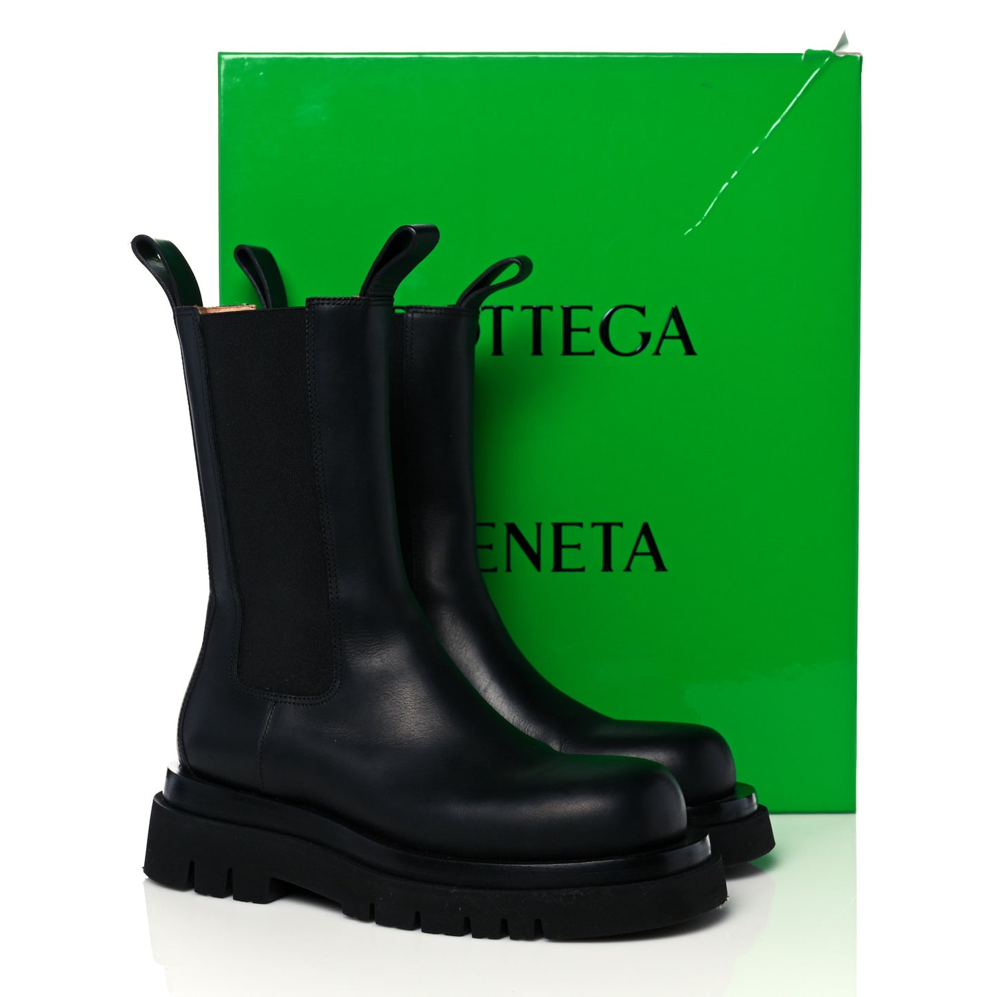 Calfskin The Lug Chelsea Boots 37.5 Black