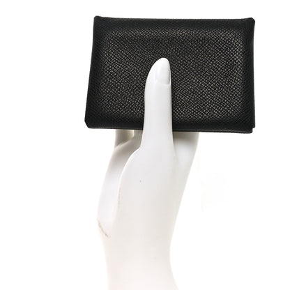Hermes Epsom Calvi Duo Card Case Black 2 of 8