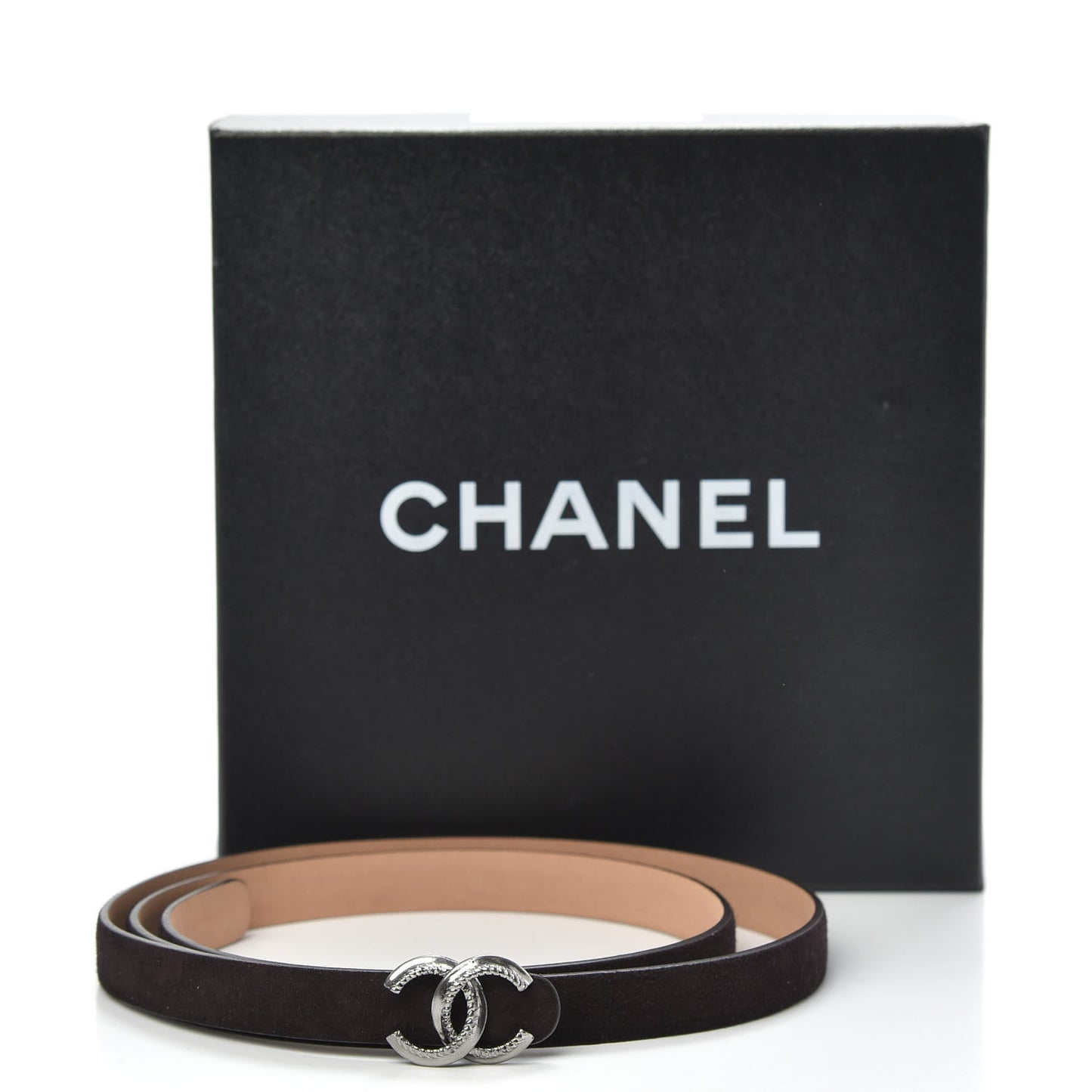 Suede CC Belt 95 38 Dark Brown