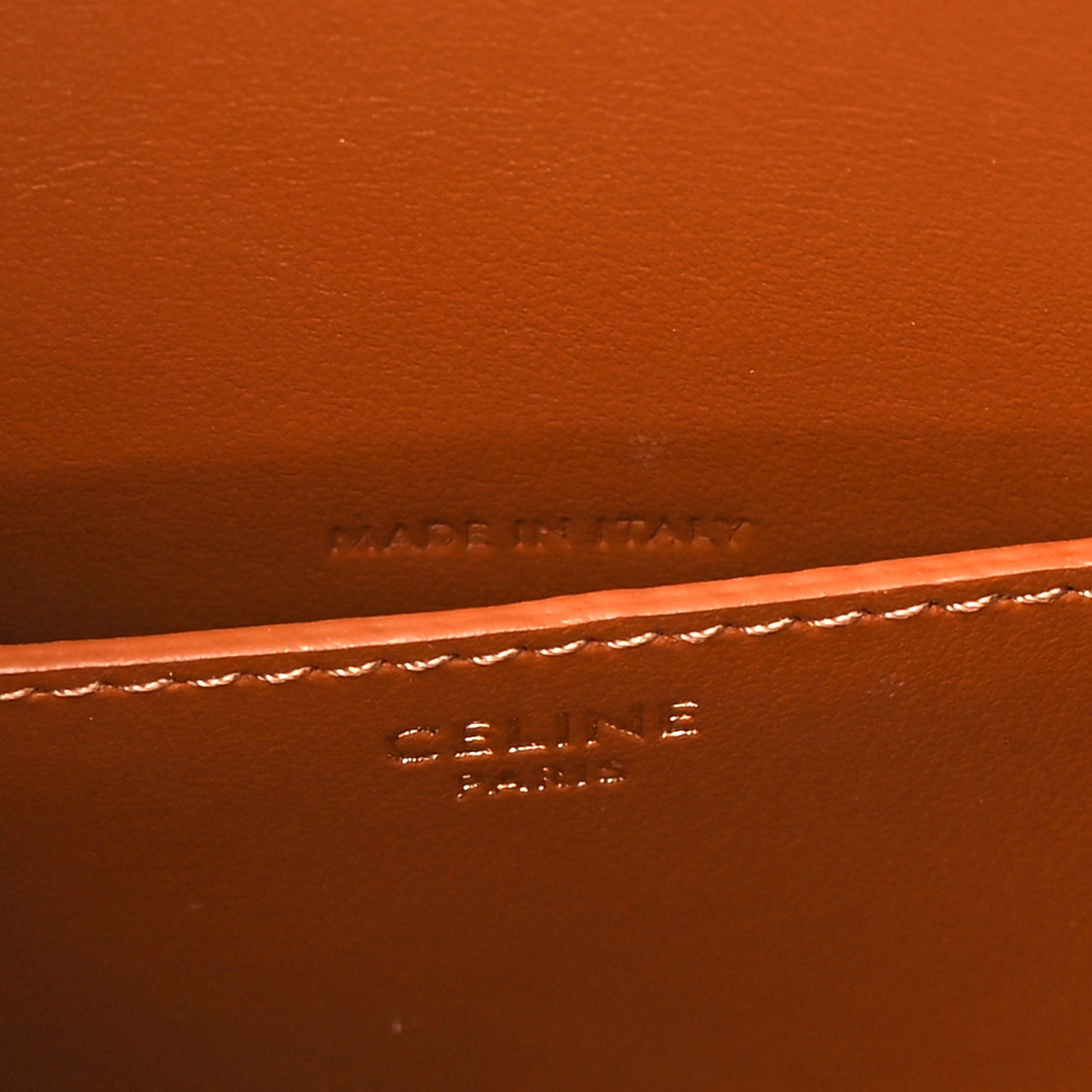 Triomphe Canvas Calfskin Tabou Clutch on Strap Tan