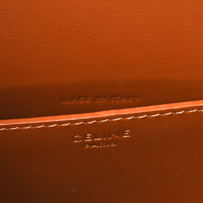 Celine Triomphe Canvas Calfskin Tabou Clutch on Strap Tan 7 of 11