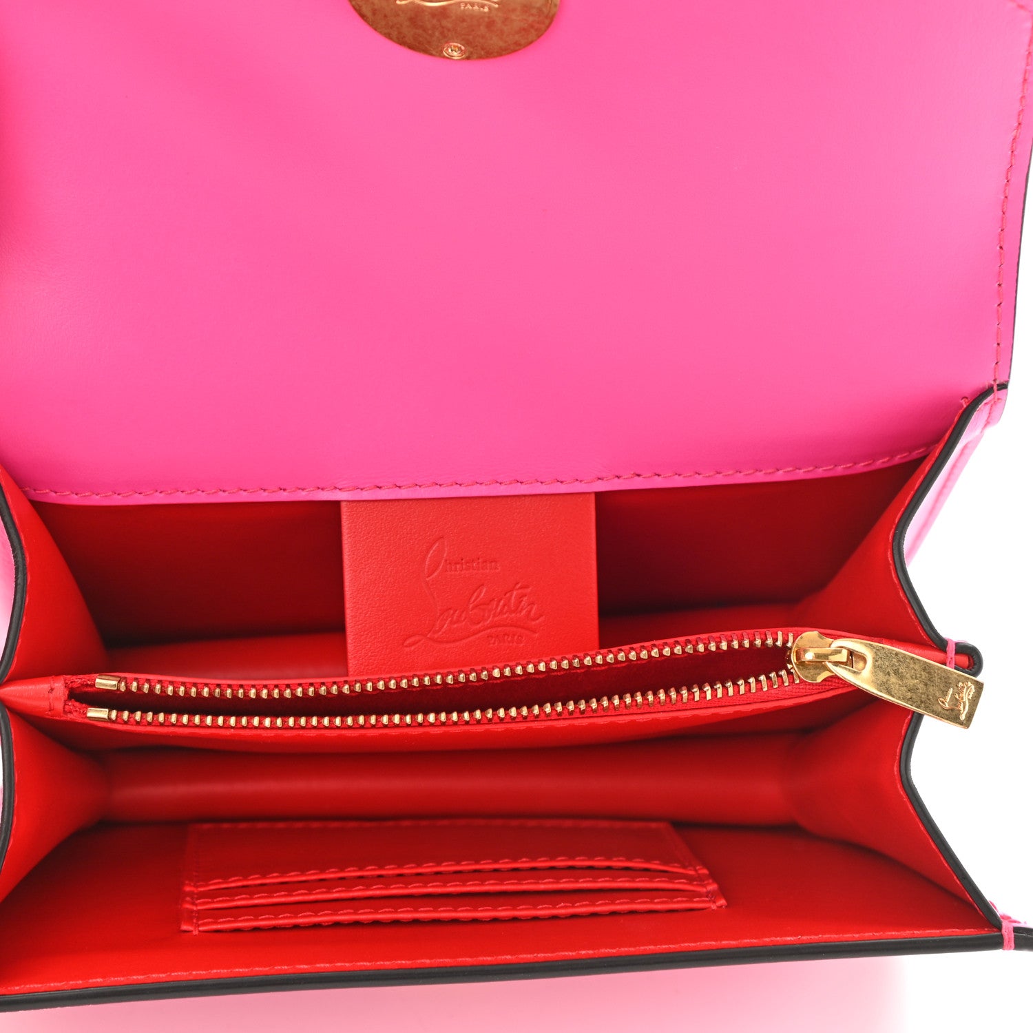 Christian Louboutin Calfskin Elisa Mini Shoulder Bag Loubi Hot Pink 5 of 8