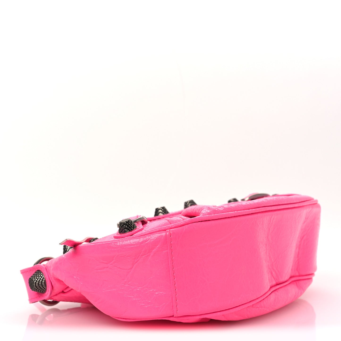 Agneau Arena Le Cagole Shoulder Bag XS Hot Pink