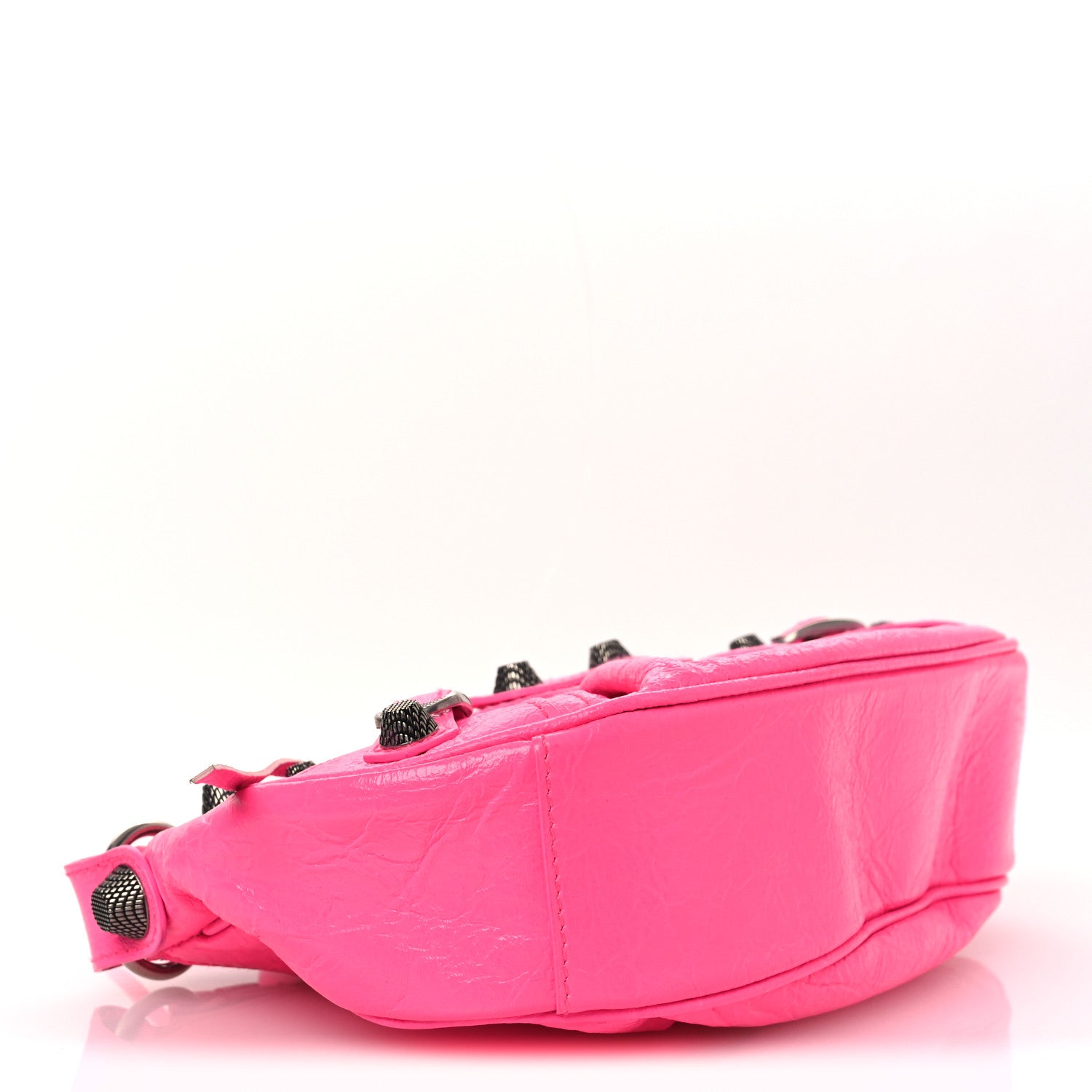 Balenciaga Agneau Arena Le Cagole Shoulder Bag XS Hot Pink 5 of 11