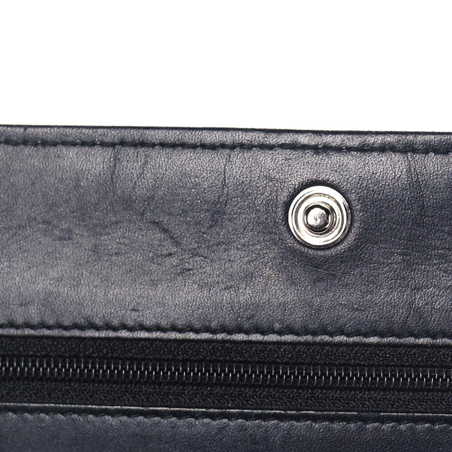 Velvet Quilted Boy Wallet On Chain WOC Black