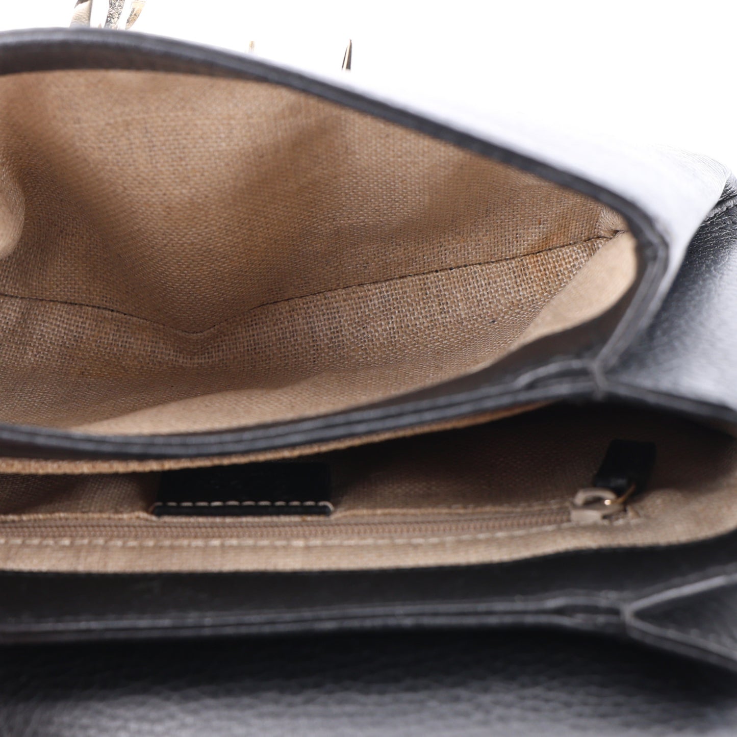 Dollar Calfskin Interlocking G Crossbody Bag Black