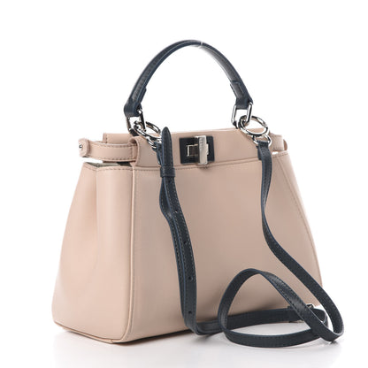 Fendi Nappa Colorblock Mini Peekaboo Iconic Satchel Soap Amazzonia Opal 5 of 14