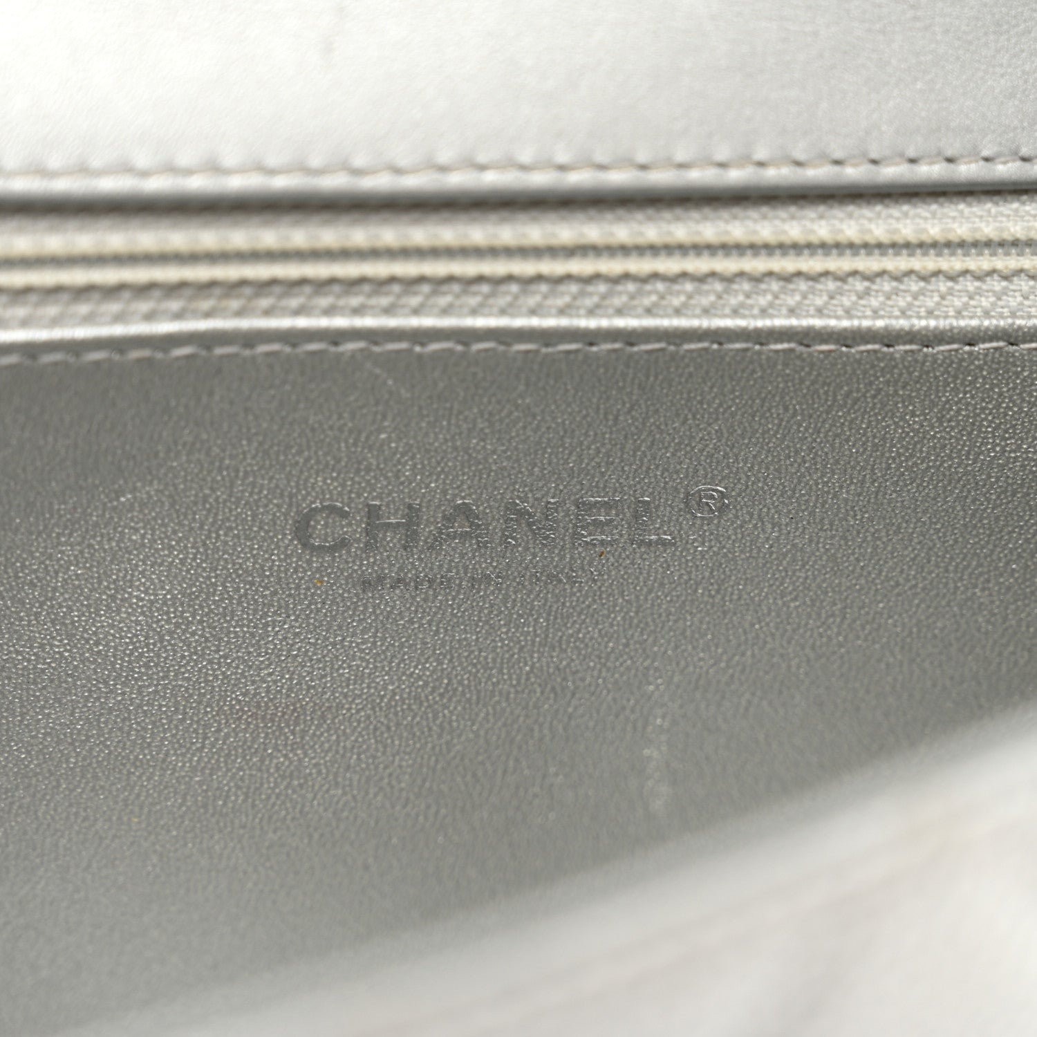 Chanel Metallic Caviar Quilted Medium CC Filigree Flap Silver 8 of 10