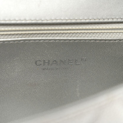 Chanel Metallic Caviar Quilted Medium CC Filigree Flap Silver 8 of 10
