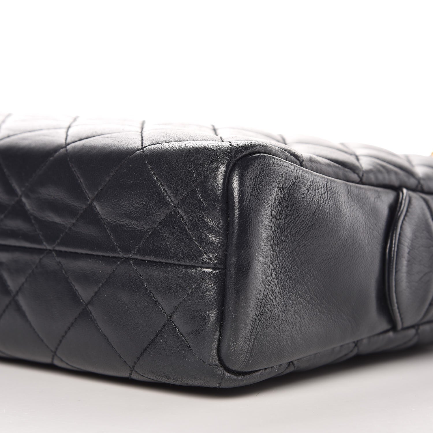 Chanel Lambskin Quilted Large Camera Case Navy Blue 10 of 11