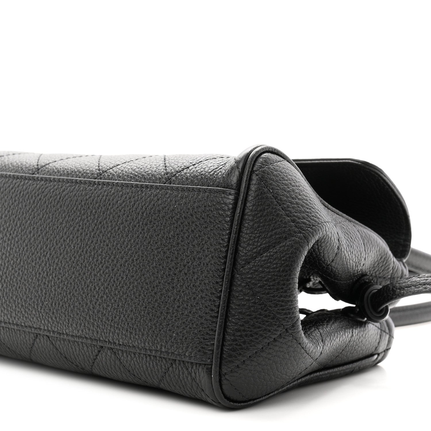 Chanel Grained Calfskin Stitched Urban Essentials Small Shopping Bag Black 10 of 10