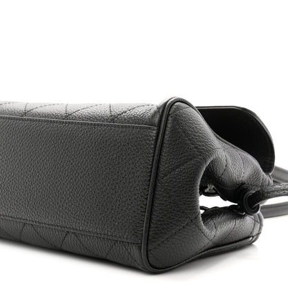 Chanel Grained Calfskin Stitched Urban Essentials Small Shopping Bag Black 10 of 10