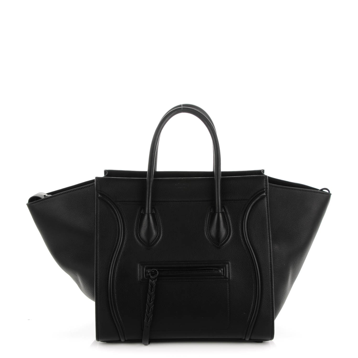 Celine Supple Calfskin Medium Phantom Luggage Black 1 of 7