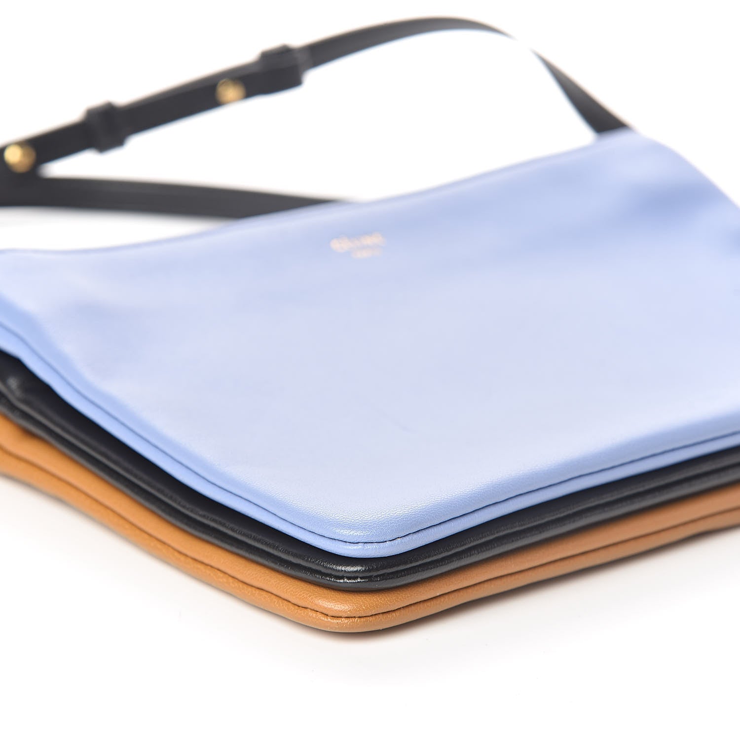 Celine Lambskin Small Multicolor Trio Crossbody Bag Porcelain 9 of 10