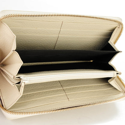 Gucci Pebbled Calfskin Soho Zip Around Wallet Off White 5 of 7
