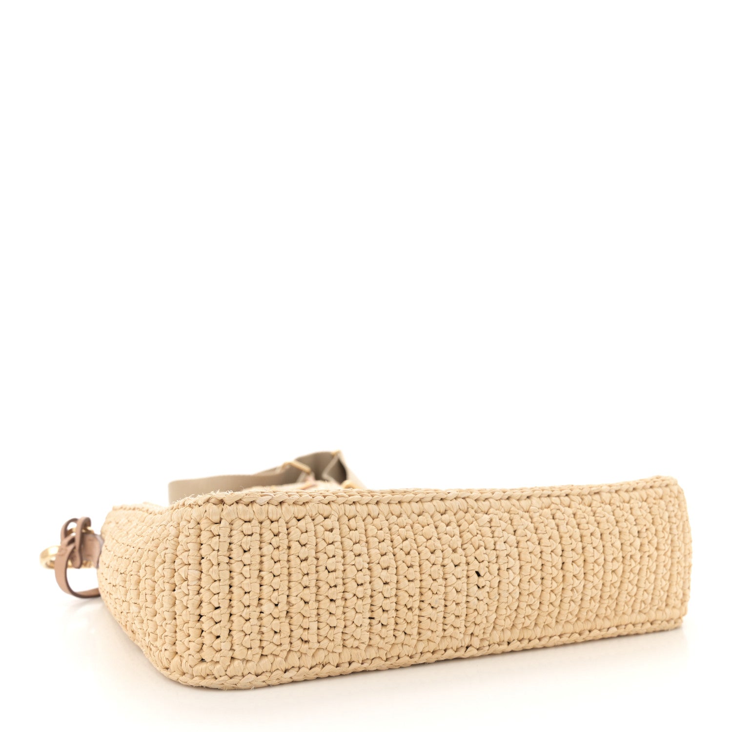 Prada Yarn Raffia Effect Crochet Re-Edition 2005 Shoulder Bag Naturale 4 of 13