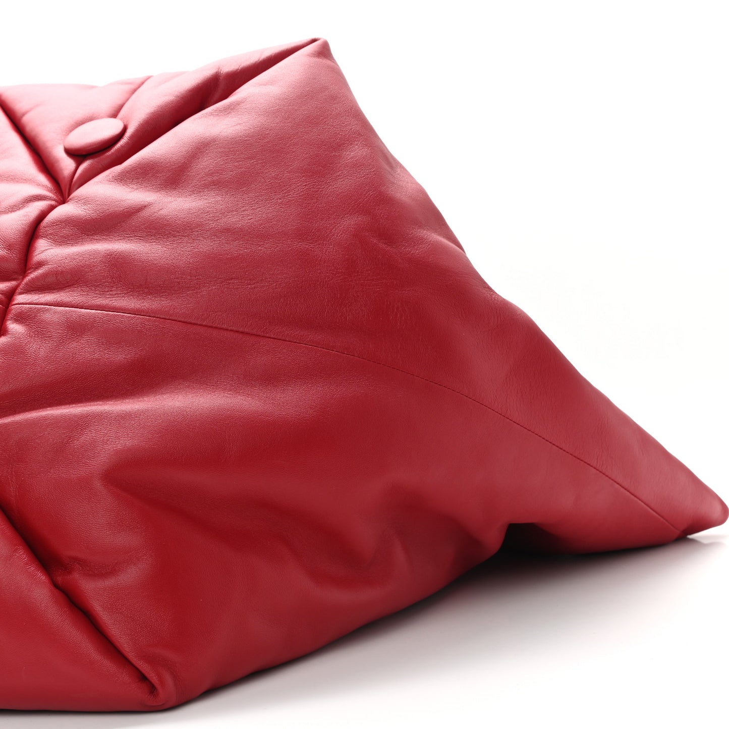 Lambskin Large Puffy Tobo Tote Red