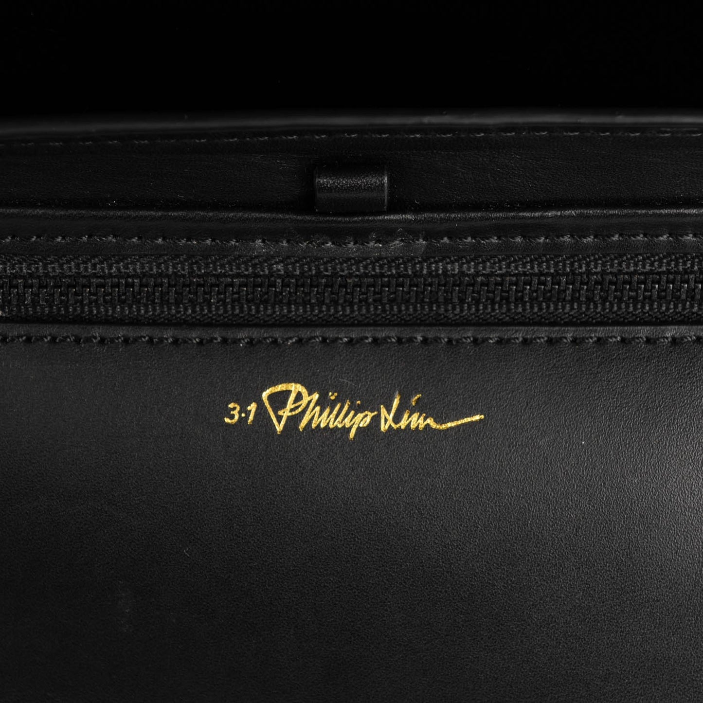 3.1 Smooth Calfskin Glitter Medium Pashli Satchel Black