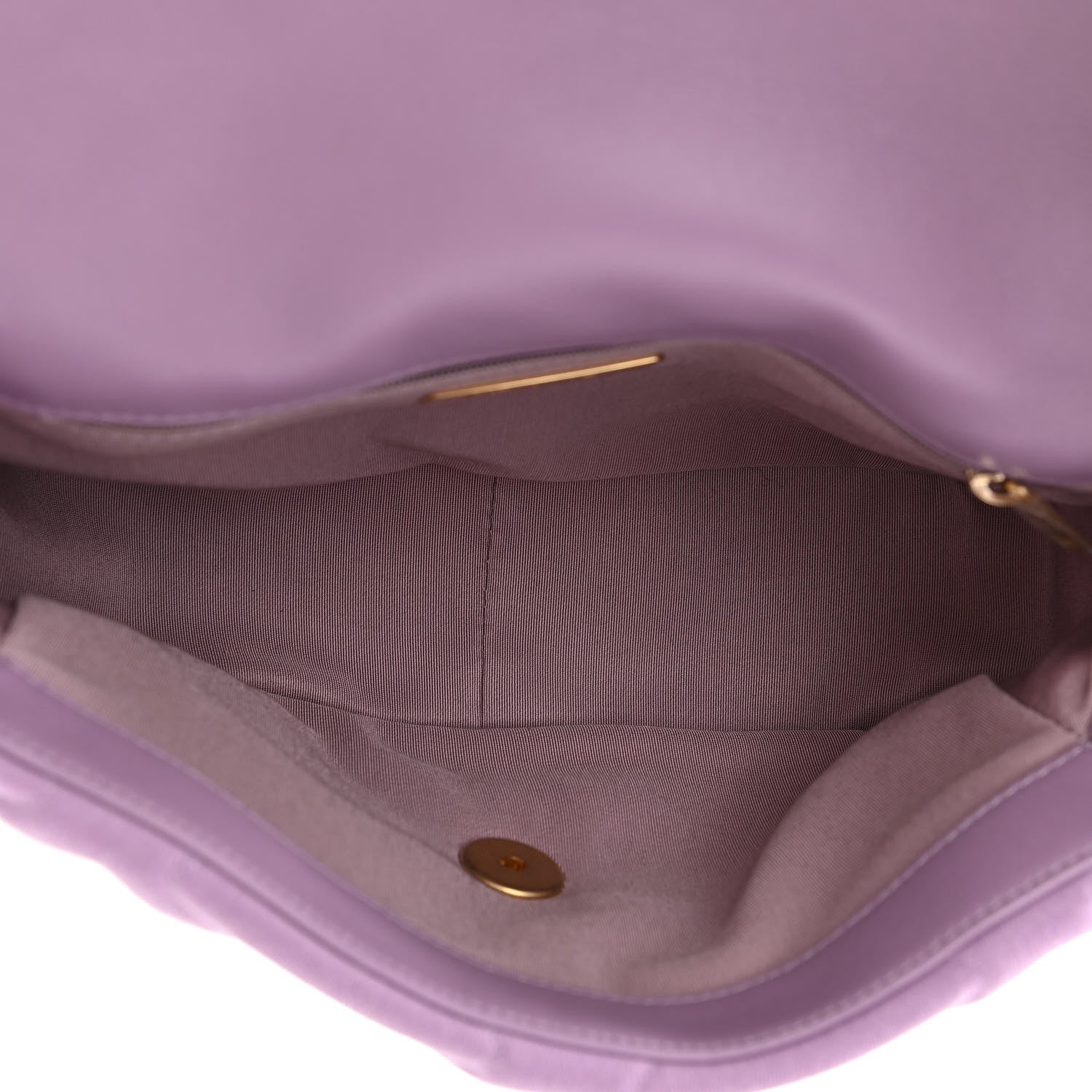 Chanel Jersey Lambskin Quilted Medium Chanel 19 Light Flap Purple 5 of 10
