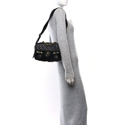 Chanel Goatskin Fur Paris Dallas Messenger Bag  Black 2 of 11
