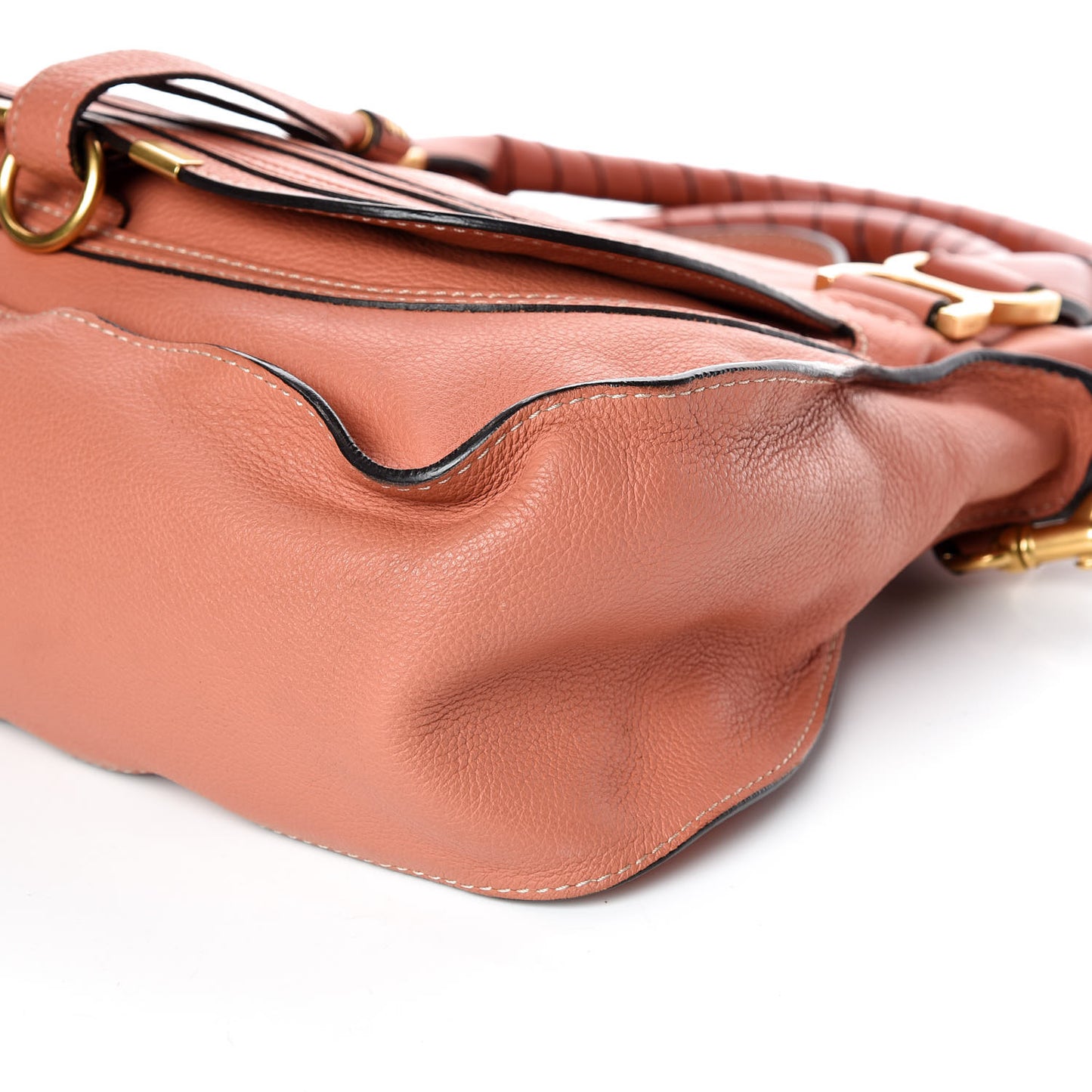 Calfskin Medium Marcie Satchel Coral