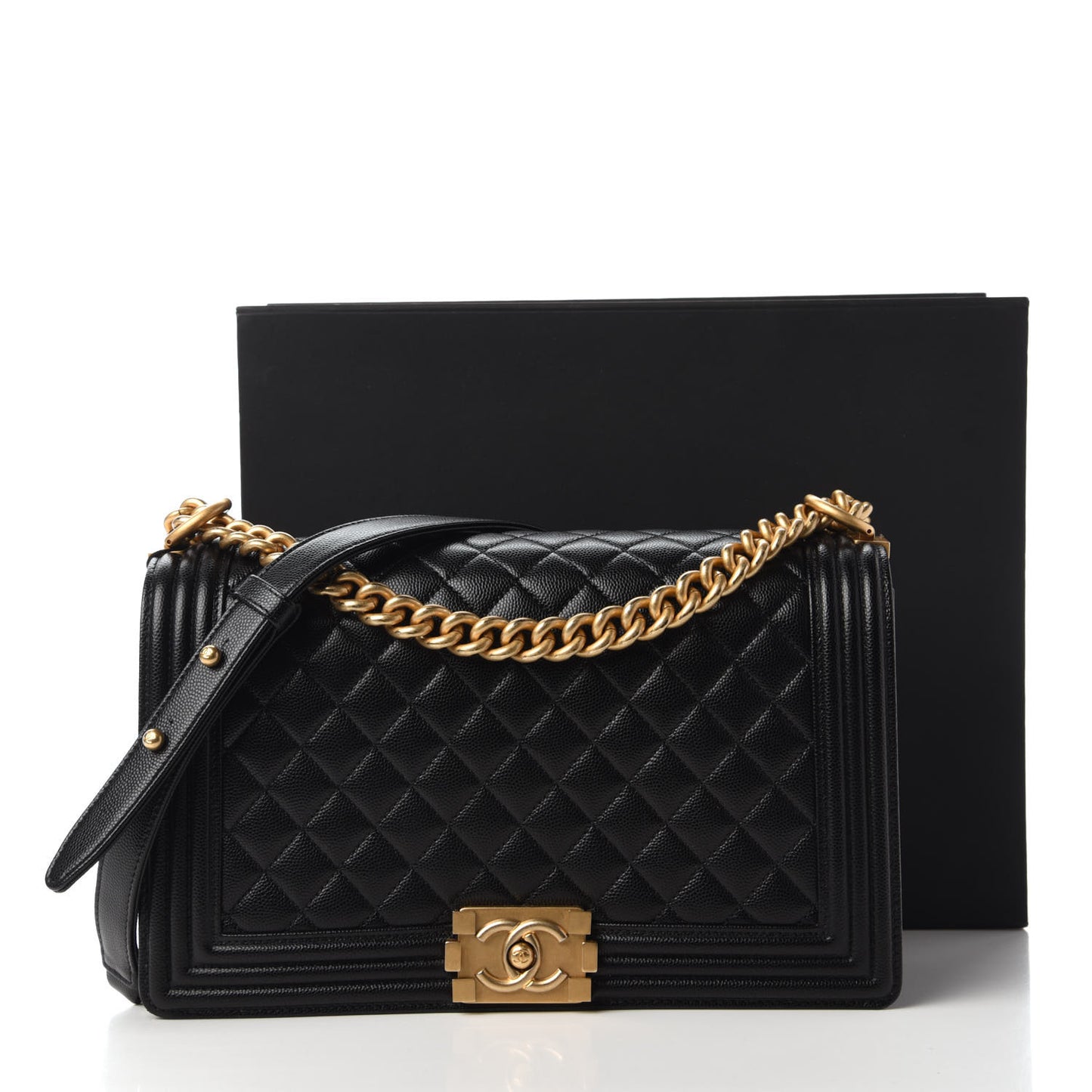 Caviar Quilted New Medium Boy Flap Black