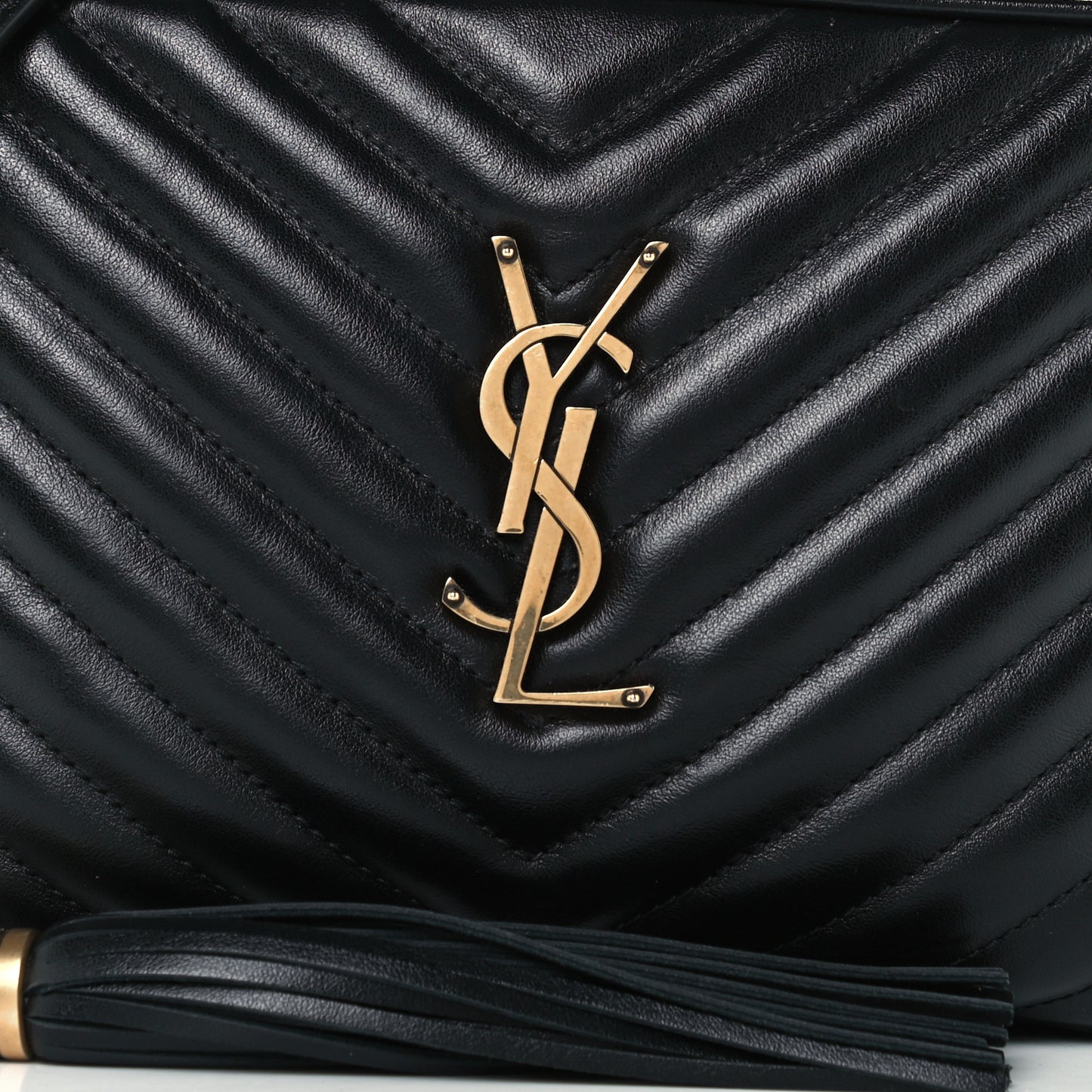 Calfskin Matelasse Monogram Lou Camera Bag Black