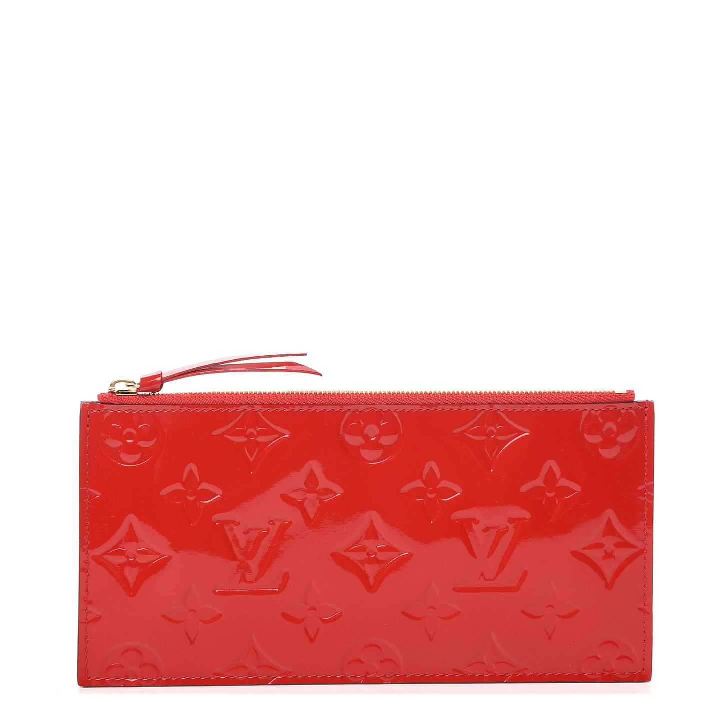 Vernis Felicie Chain Wallet Zippered Insert Cherry