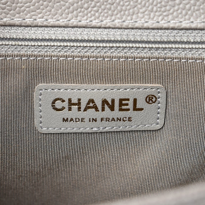 Chanel Caviar Quilted New Medium Boy Flap Light Grey 4 of 18