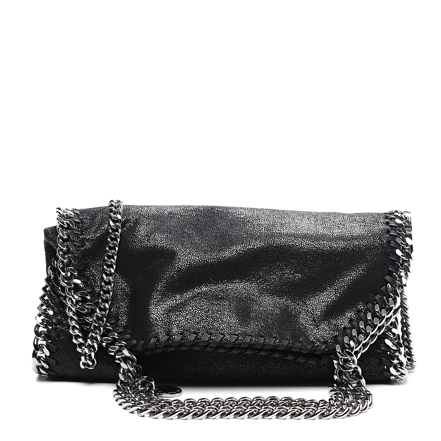 Shaggy Deer Mini Falabella Fold Over Tote Black