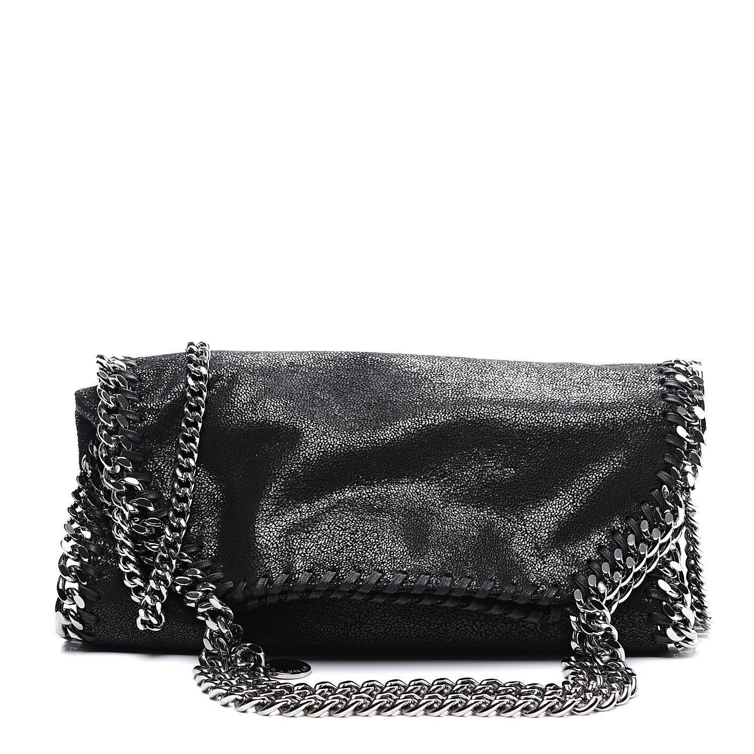 Stella McCartney Shaggy Deer Mini Falabella Fold Over Tote Black 1 of 11