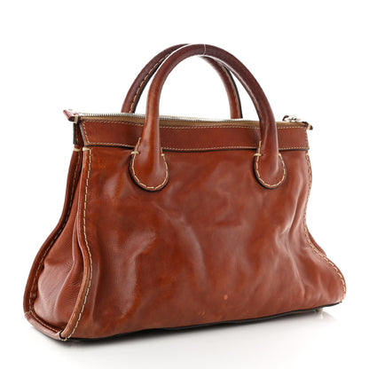 Chloe Calfskin Edith Satchel Ecureil Brown 3 of 13