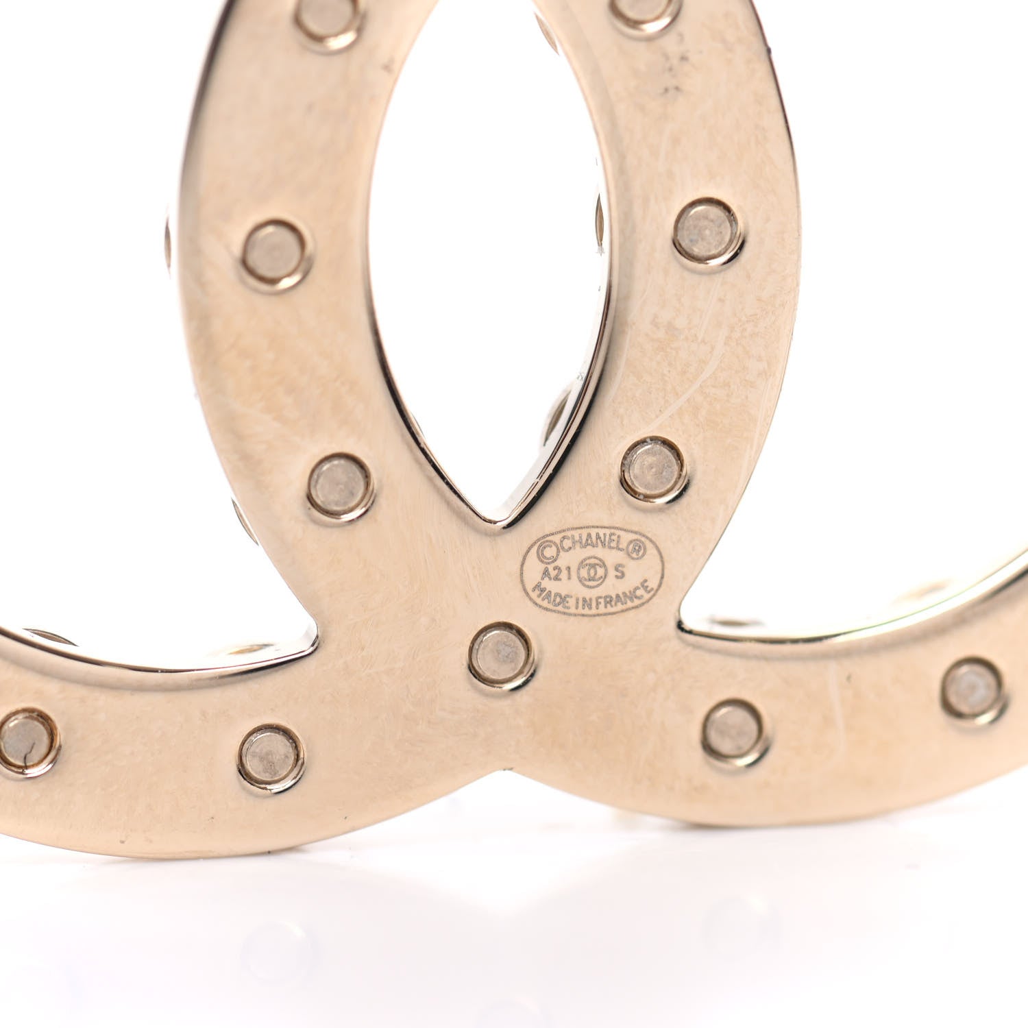Chanel Crystal CC Brooch Gold 4 of 5