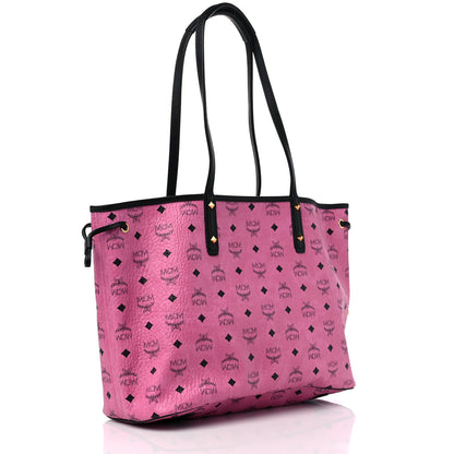 MCM Visetos Medium Project Reversible Shopper Tote Pink 4 of 15