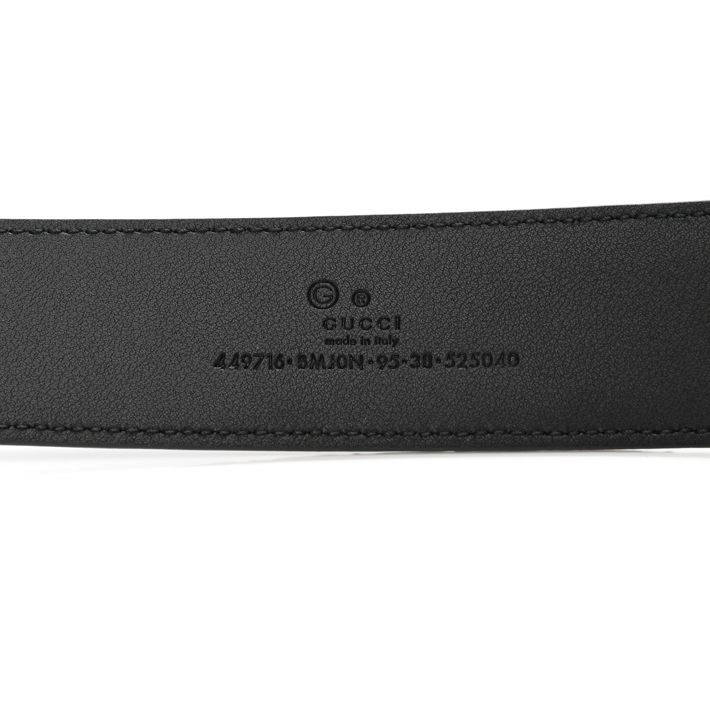 Rubber Guccissima Belt 95 38 Black