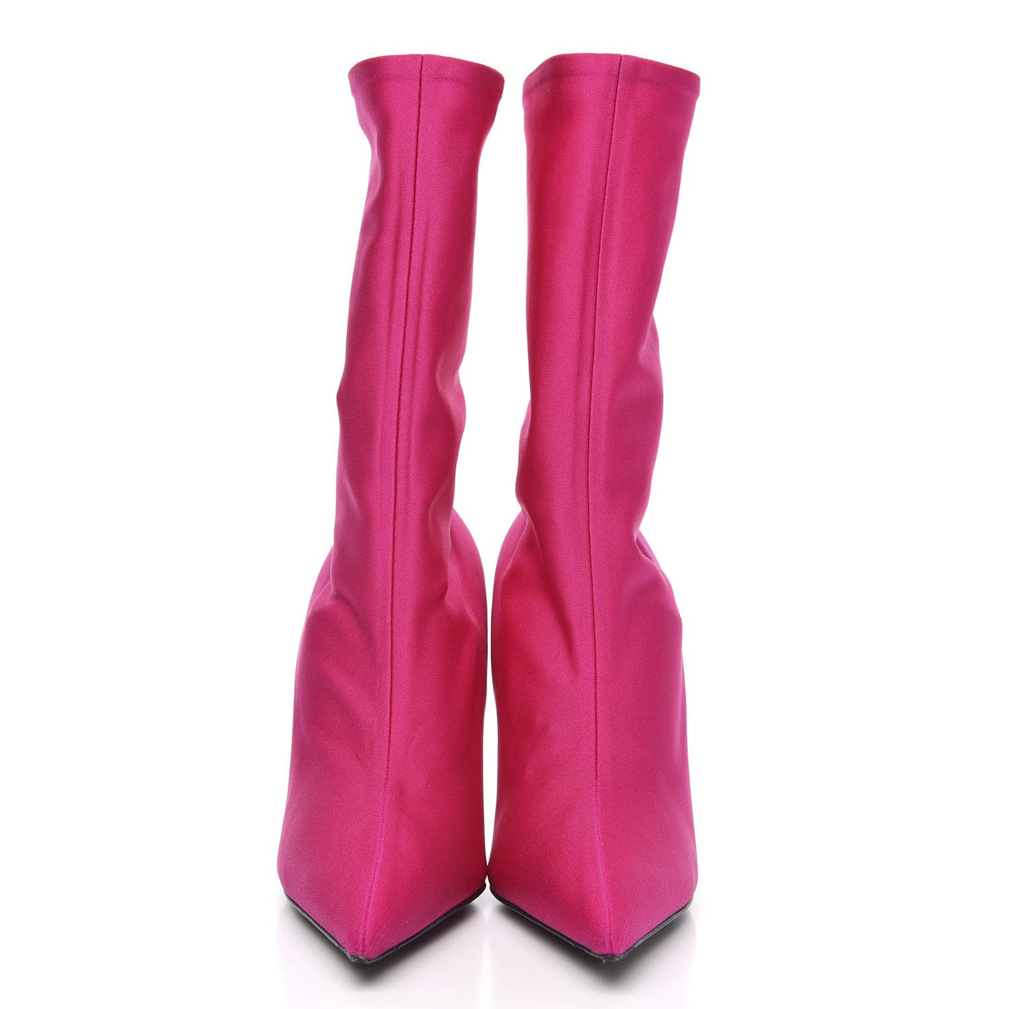 Jersey Crepe Extreme Pointed Toe Knife Booties 36 Dark Pink
