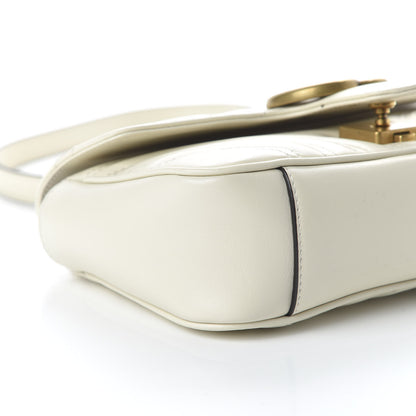 Gucci Calfskin Matelasse Mini GG Marmont Shoulder Bag White 6 of 10