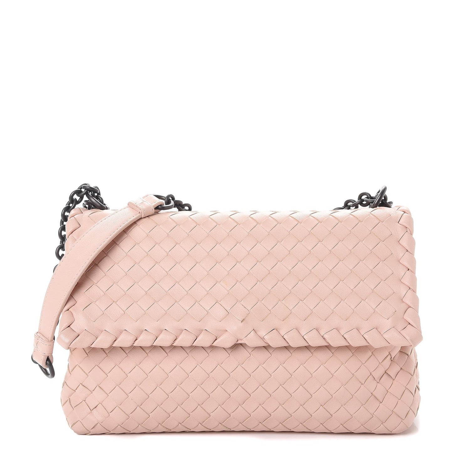Nappa Intrecciato Small Olimpia Shoulder Bag Petale
