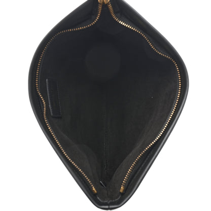 Christian Dior Calfskin Medium Diordouble Zip Pouch Black 5 of 9