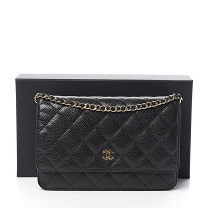 Chanel Caviar Quilted Wallet On Chain WOC Black 13 of 16