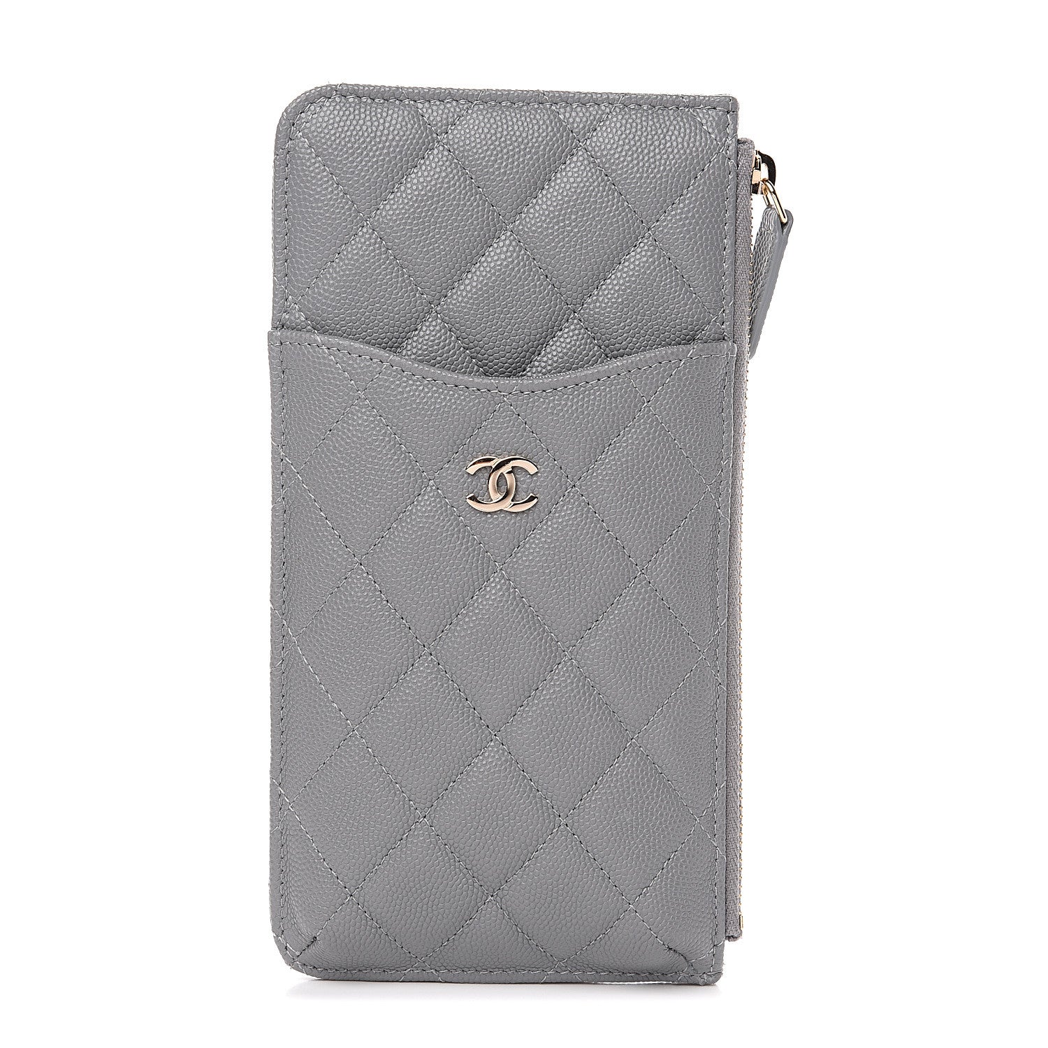 Chanel Caviar Quilted Classic iPhone Pouch Grey 1 of 7